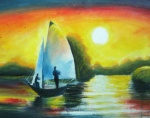 sail at sunset