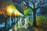 walk on a rainy night